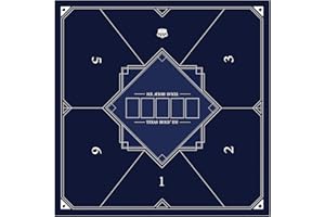 LaiEr 60/80/100/120/140/160cm Quadratische Poker Matte Texas Hold'em Poker Gummimatte Poker Topper für Tische Faltbare Tragbare Poker Tischplatte Layoutw für Poker Spiele Blackjack Casino(100 * 100cm)