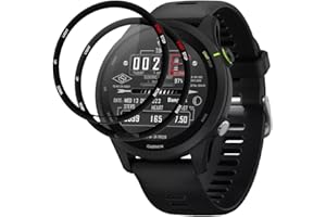 IQShield Screen Protector for Garmin Forerunner 255/255 music, Ultra Clear Tempered Glass, Protective Film for Garmin 255 music, 3D Full Coverage, Touch Sensitive, 9H Hardness, Bubble-Free - 2 Pack