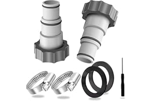 CHIKIXSON Adaptateur de Tuyau de Piscine A, Adaptateur Tuyau Piscine,raccordement Piscine avec Filetage Interne, adaptateurs de Tuyau de 32/38 mm compatibles avec la Piscine Intex (2PCS)