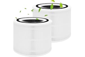 TOUYINGER 2 Stück Core 300 Filter Ersatzfilter, Luftreiniger Replacement Filter für LEVOIT Core 300, Core 300-RF, Core 300S, 3-in-1 H13 HEPA, Hocheffiziente Aktivkohle