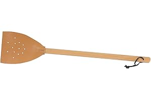 BÜTIC GMBH Bütic - Matamoscas de piel con mango de madera en varios modelos, forma estándar