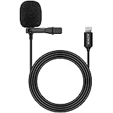 Altson Ultra-Compact clip-on lapel lavalier microphone for iPhone7/8/xr/xs/11/Plus/Pro/iPad/iPod for Podcast/YouTube…