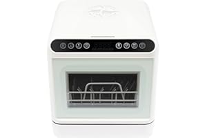 ZOOBOTANICA Mini-Geschirrspüler,Tischgeschirrspüler mit 6 Liter Wassertank,Tragbarer Kompaktgeschirrspüler,5 Programme, Auto-Trocknung,ohne Wasseranschluss Nutzbar,für Wohnungen, Schlafsäle und Camping