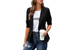 Cicy Bell Damen Casual Langarm Blazer Revers Büro Arbeit Blazer Jacke
