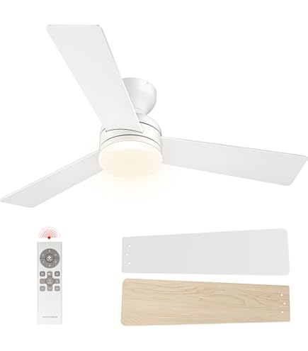 Ventilatore A Soffitto Con Pale A Scomparsa CFG 105 Cm - LED 3 Colori, Telecomando, Timer, Motore DC 50W