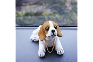Lsaardth Hund Wackelkopf für Auto Armaturenbrett, Harz Wackelkopf Hund Auto Dekorationen Innen Auto Armaturenbrett Dekorationen Niedliche Auto Dekor Ornamente(Beagle)