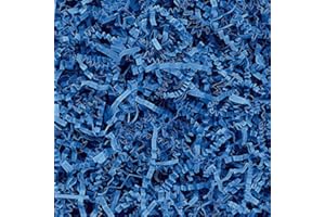 SizzlePak Materiale da imballo per confezionare regali, materiale ecologico per imballo confezioni regalo, molti colori disponibili, 125 g - 1 kg (blu, 1 kg)