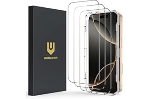 UNBREAKcable Verre Trempé pour iPhone 16 Pro, Couverture Complète 1:1, Cadre d'installation Facile, Dureté 9H, 99,99% HD Films de Protection d'écran pour 6,3" iPhone 16 Pro - Lot de 3