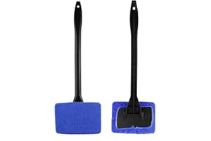 HAOFY Detergente per Tergicristalli per Auto in Microfibra, Attrezzo per Lavare i Vetri dei Finestrini, Kit di Spazzole per la Pulizia dei Finestrini del Parabrezza Passa Sopra L'immagine per(Blu)