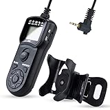 JJC Telecomando Intervallometro Scatto Remoto LCD Timer con Treppiedi del Morsetto per Fujifilm GFX100 GFX 50R X-PRO3 X-H2 X-