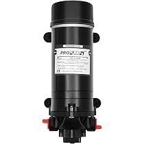 Pompa Acqua Autoadescante 12V, 100W, 8L/min, 160 PSI - Ideale Per Camper, Lavaggio Auto, Sistemi Idrici Portatili