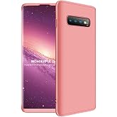 Microsonic Samsung Galaxy S10 Plus i&ccedil;in Kılıf Double Dip 360 Protective Rose Gold [Galaxy S10 Plus ile Uyumlu Kılıf - Rose Go