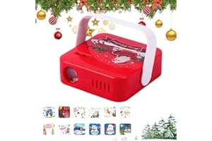 TTXSDYD Projecteur de lumière de Noël à 12 effets – Projection de flocons de neige pour intérieur/extérieur pour décorations de fête de Noël (rouge)