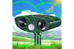 Kimroxi Cat Deterrents for Gardens Motion Activated Cat Scarers that Really Work Animal Repeller Fox Repellent Ultrasonic Solar Outdoor for Farm Yard Lawn Dogs Squirrels Rodent Upgraded