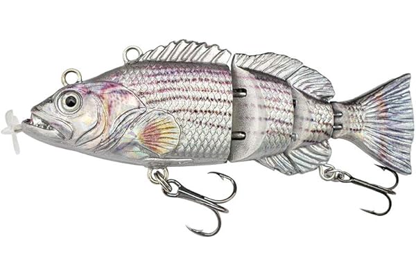 ods lure Leurre de Natation robotique 3.9 "Leurres électriques USB Rechargeable LED Light 4 Segment Articulé Swimbait