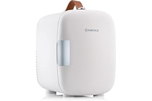 Subcold Pro4 Luxury Mini Fridge Cooler | 4 Litre / 6 Cans | AC and Exclusive USB Power Option | Portable Small Fridge for the Office, Bedroom, Car, Travel, Skincare & Cosmetics (White)