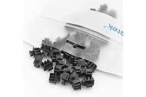 10Gtek SFP+ Dust Cover, Anti-Dust Cap for SFP+ port, Fiber Optic Dust Caps, Port Protector for Switch/Network Cards/Router/Media Converters, PVC, 50 Pack