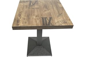 MAYMA Tavolo da Bar Quadrato Industriale Retrò, 60 x 60 x 75 cm, da Pranzo e Cucina in Legno + Gambe in Ferro, Carico Massimo 120 kg