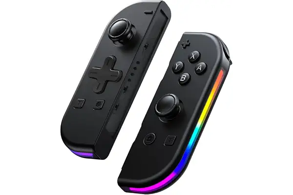 CSWXIO Mandos para Switch, Mando Switch Inalambricos Compatibile con LED RGB/Vibración Doble/Gyro Axis/Captura de Pantalla