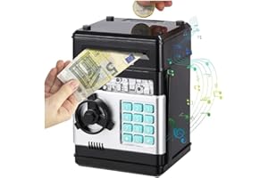 ORIGINAL CUP MyBank® | Hucha Electrónica Segura para Niños | Apertura con Código Secreto para esconder Monedas, Billetes y Juguetes Favoritos | Juego de Hucha para Niños | OriginalCup®