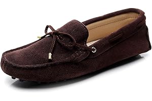 Jamron Donna Classico Scamosciato/Tessuto Papillon Penny Loafers Comodo Fatto a Mano Mocassini Pantofola