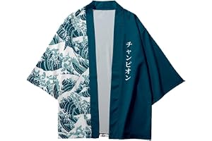 Lätt kimono med sju öppna ärmar fram