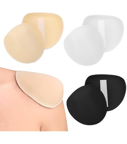 Épaulières Rembourrées Demi-lune KH2 Avec Velcro - Pour Protéger Vos épaules Et Vêtements - Noir - 7