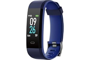 ASIAMENG Montre Connectée Femme Homme Bracelet Connecté Podometre Marche Montre Sport Cardiofrequencemetre Trackers d'Activité Notification SMS Appel Running Course à Pied Etanche pour Android iOS