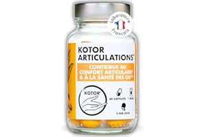 KOTOR PHARMA KOTOR ARTICULATIONS | Soulage les Douleurs Articulaires | Santé des Cartilages | Curcuma + Gingembre + Omega 3 + Vitamines C & E + Manganèse | 60 Capsules | 1 Mois | Produit en France