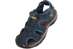 vejtmcc Sandalias para hombre, sandalias de senderismo, de verano, de senderismo, de piel, para la playa, para caminar, para correr, zapatillas informales, de secado rápido, para la playa