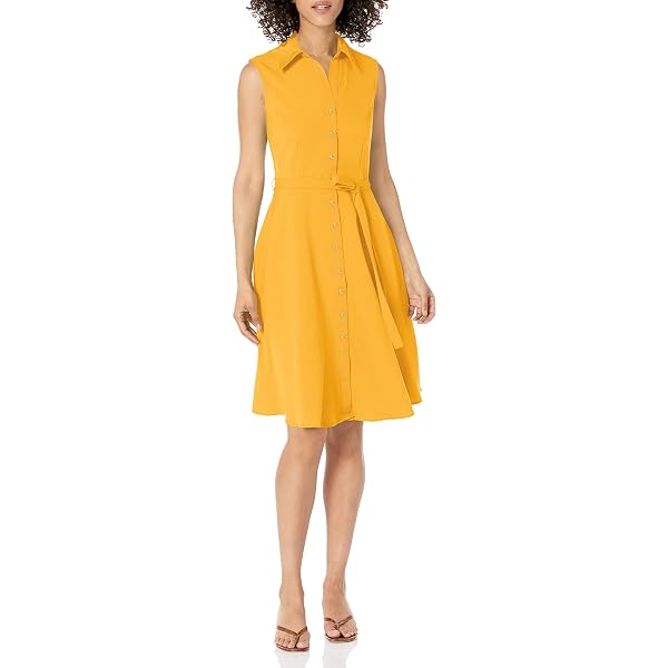 sharagano dress Red Utility Belted Sleeveless – Size 10 – Le Prix Fashion & Consulting Machine Wash Sharagano Women's Short Sleeve Belted