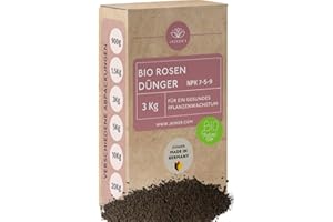 JASKER'S Rosendünger 3 Kg I 100% Langzeitwirkung für gesunde Rosen I Optimaler Rosendünger für Garten Rosen Pfingstrosen & Kletterrosen I In Deutschland Abgefüllt