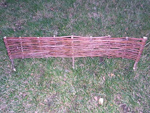 10 x Beeteinfassung Weide Weidenzaun Beetumrandung 120 x 20cm