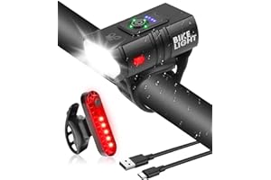 VICTOPER Lumiere Velo LED Ultra Puissant, Éclairage Vélo Avant et Arrière 6+4 Modes, Luminosité élevée, Rechargeable USB, Étanche IPX4, Luminosité Réglable, Facile à Installer Lampe Vélo pour VTT, VTC
