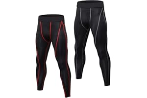 Niksa 2 Piezas Mallas Hombre Gym Leggings Deporte Pantalón Largo de Compresión Ropa Running Hombres