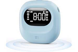 Roxicosly Vibrating Alarm Clocks Under Pillow,Digital Travel Alarm Clock Rechargeable,Portable Cordless Loud Alarm Clock Bed Shaker with Dual Alarm,Snooze,DST,Weekday/Weekend for Heavy Sleepers