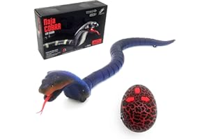 Gosyfeti Remote Control Snake Toy, RC Realistic Snake Joke Trick Pranke Toy, Electric Controlled Snake for Cat Pet, Kid's Boy's Adult's Funny Birthday Gift (Blue)