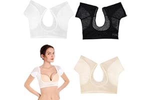 Wisebom 3 Pièces gilet Anti-Transpiration sous Les Bras, Coussinets Anti-Transpiration Sous Les Aisselles Gilet De Sueur Lavable pour Le Sport Maille Respirante Gilet De Sueur Sous Les Bras (L)