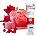 Eventone-C Skin Whitening Cream & Handmade Essential Oil Rose Soap – Pack of 2 | Deep Cleansing & Skin Brightening Duo | Glutathione + Vitamin C | Natural Rose for Acne & Dark Spots