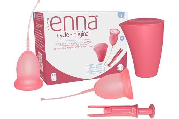 enna CYCLE "S" - 2 coupe menstruelles + Boรฎte de stรฉrilisation + Applicateur