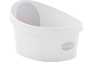 Shnuggle Kleinkindbadewanne - Weiß mit hellgrauer Rückenlehne