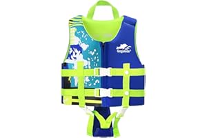 Gogokids Swim Vest Float Jacket - Kids Swimming Training Flotation Buoyancy Swimsuit with Adjustable Safety Straps for 15-35kg Child，Boys Girls Aged 2-9 Years