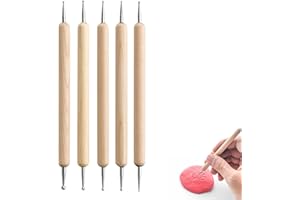 Yoezuo 5 Stücke Dotting Pen Nail Art Dotting Tools Nagelpunkt-Stift Marbleizing Werkzeug Nagellack Maniküre Dot Nail Art Set Nägeldesign Punktierwerkzeug für DIY Malerei Nägel Design