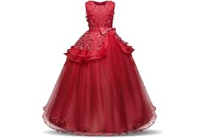 NNJXD Vestido de Fiesta de Boda,Vestido de La Princesa de Las Niñas,Vestido de Bautismo de Niña