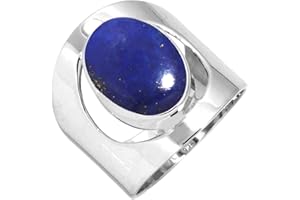 Jeweloporium 925 Sterling Silber Handgemacht Ring for Frau 10x14 Oval Edelstein Costume Silber Schmuck for Gift (99110_R)