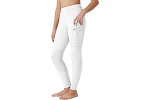 WILLIT Pantalon d'équitation pour enfant fille - Legging d'équitation - Pantalon d'été respirant et élastique avec poches