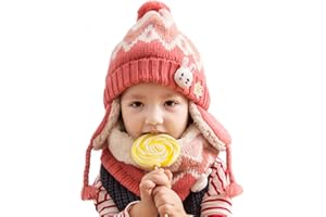DORRISO Linda Bebe Niño Niña Sombrero y Bufanda Niño Niña Primavera Otoño Invierno Calentar Pequeña Zorro Gorro Bufanda Sombrero de Niño