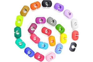 duoyif Marqueur En Silicone Pour Verres à Vin 24PCS Marqueur Silicone De Verre, Identifier Les Verres à Vin, Marqueur Réutilisable Pour Verres Vin Verres Champagne Verres Cocktail Verres Martini