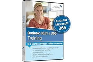 Outlook 2021 & 365 Training - In 8 Stunden Outlook sicher anwenden | Lernen Sie Schritt für Schritt die Grundlagen von Outlook 2021 bzw. Outlook 365| Online-Kurs + DVD von Lessino [1 Nutzer-Lizenz]