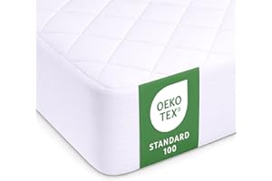 Twinzen 160x200 Oeko-Tex quiltat madrasskydd med resårband | Mjuk och andningsbar liggunderlag · Flexibel kupa upp till 40 cm · Enkel att installera · Maskintvättbar · Optimal komfort